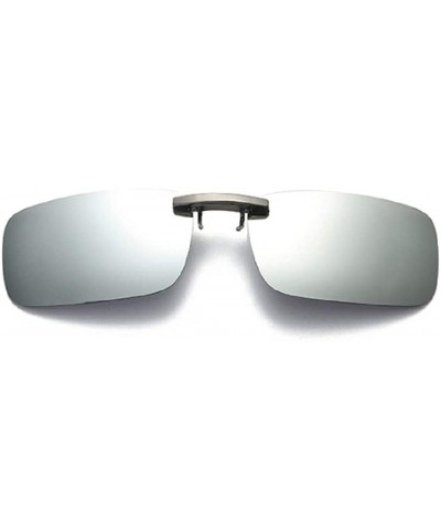 Clip-on Polarized Frameless Lens Flip Up Clip on Prescription Sunglasses - Type 6 - C718Q9T2WY5 $4.45 Rectangular