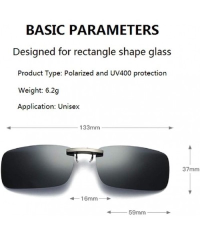 Clip-on Polarized Frameless Lens Flip Up Clip on Prescription Sunglasses - Type 6 - C718Q9T2WY5 $4.45 Rectangular