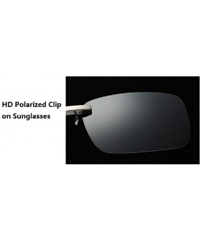 Clip-on Polarized Frameless Lens Flip Up Clip on Prescription Sunglasses - Type 6 - C718Q9T2WY5 $4.45 Rectangular