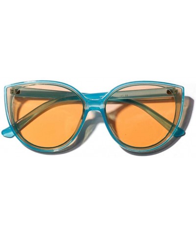 Womens Fashion Cat Eye Sunglasses Rave Eyewear UV400 - Orange - CQ195AQZYKI $5.91 Cat Eye