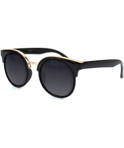 Unisex Round Clubmaster Sunglasses P2428 - Yellow - CN12O3CJUX2 $11.88 Wayfarer