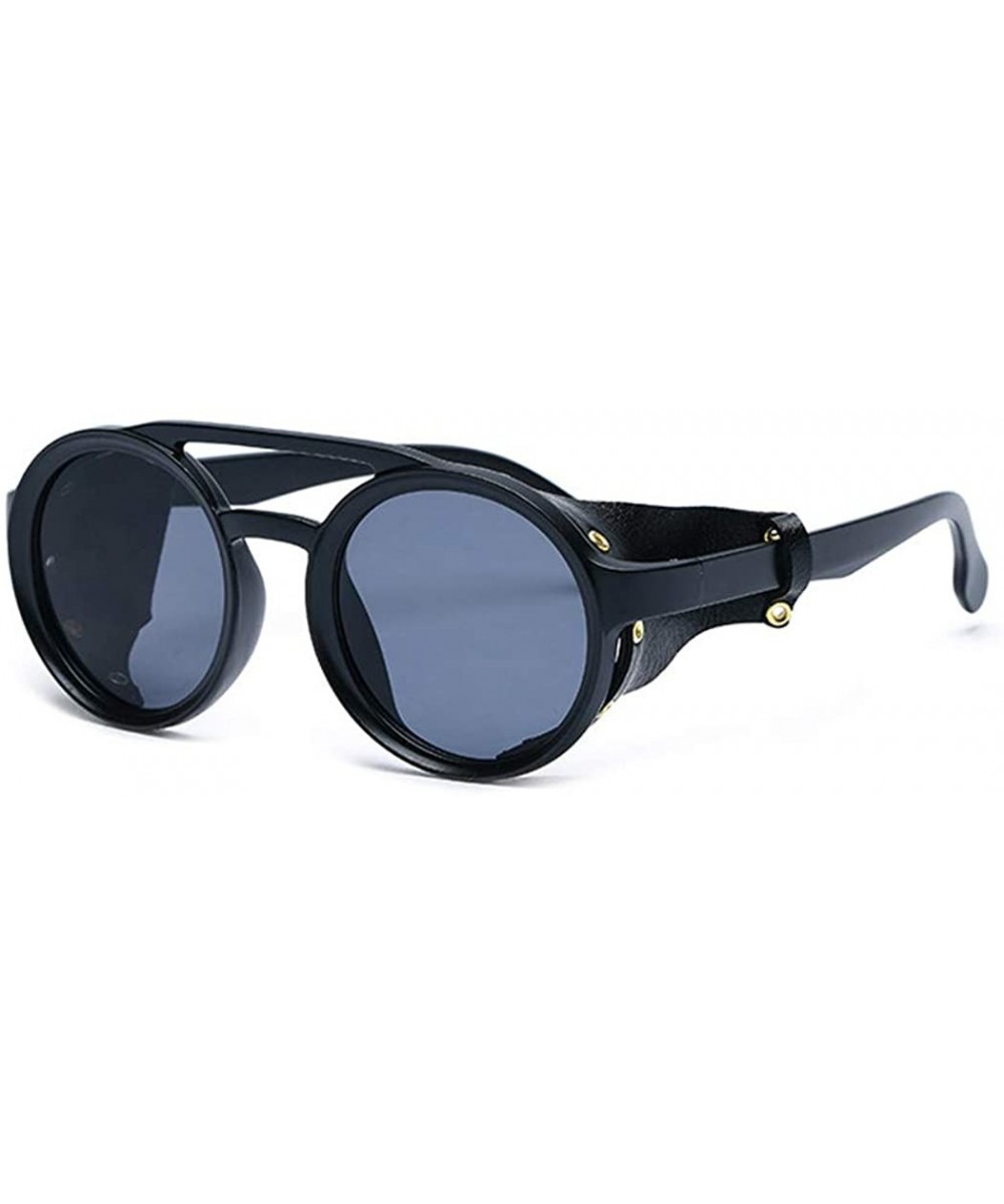 Polarized steampunk round sunglasses - men's round glasses - personality sunglasses - men's sunglasses - C - CY18S7350SO $44....