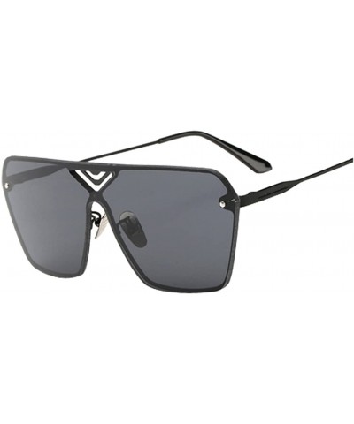 Women's Square Sunglasses Metal frame dark glasses - Black/Grey - C212DRO8LA7 $12.31 Square