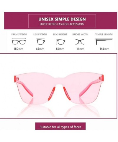 Oversized Sunglasses Transparent Eyeglasses - Pink - C018HAOWU6N $4.67 Oval