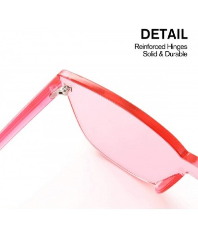 Oversized Sunglasses Transparent Eyeglasses - Pink - C018HAOWU6N $4.67 Oval