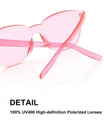 Oversized Sunglasses Transparent Eyeglasses - Pink - C018HAOWU6N $4.67 Oval