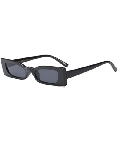 Small Sunglasses Women Vintage Rectangle Female Sun Glasses Cat Eye Ladies Gift - Full Black - C918LZDXHDM $5.07 Square