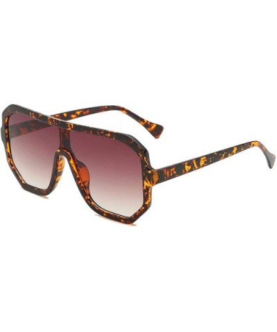 Big Square Sunglasses Women Vintage Oversized Sun Glasses Goggles Fashion Eyewear UV400 Oculos 9030 - Leopard Tea - CH197Y6M7...