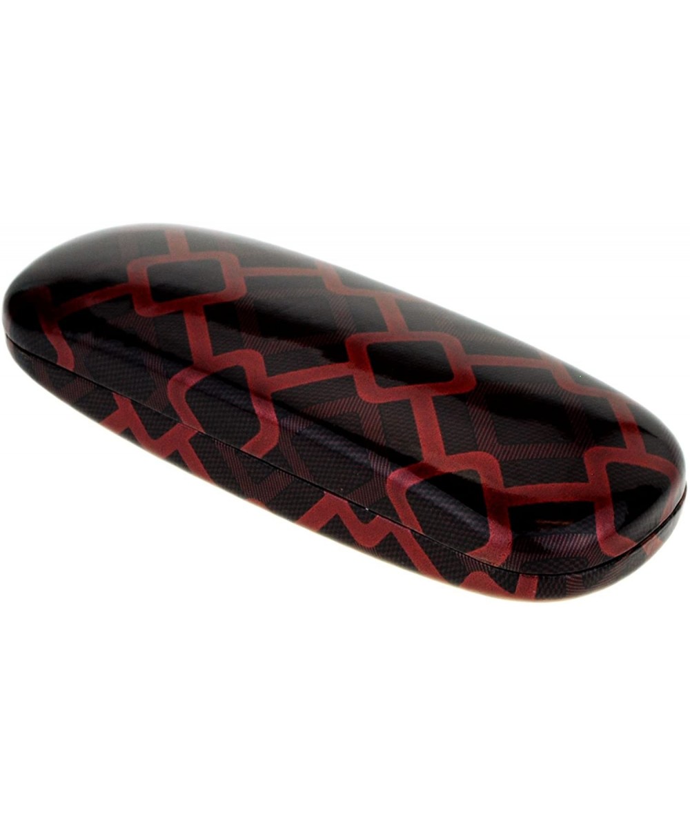 Art Deco Metalic Geometric Pattern Clamshell Hard Case - Red - CQ12JR7OKE5 $8.86 Rectangular