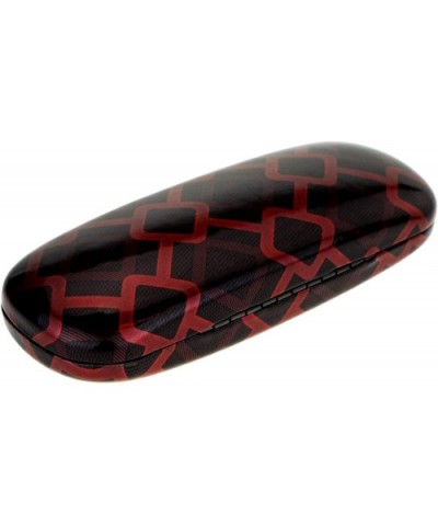 Art Deco Metalic Geometric Pattern Clamshell Hard Case - Red - CQ12JR7OKE5 $8.86 Rectangular