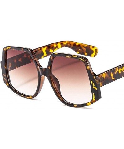 Women Large Square Oversized Sunglasses Men Retro Irregula Sun Glasses Female Black Shield Shade UV400 - CX1906CHN35 $7.25 Sh...