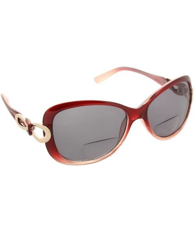 Womens Bifocal Sunglasses Fashion Oversized - Burgundy - CI17AYUHSYQ $10.47 Oversized