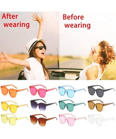 Fashion Sunglasses Lightweight Transparent - C - CS194YI2UCE $5.43 Rectangular