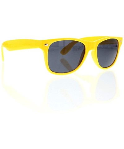 BULK WHOLESALE UNISEX 80'S RETRO STYLE BULK LOT PROMOTIONAL SUNGLASSES - 10 PACK - Yellow - CA18060E95G $14.82 Wayfarer