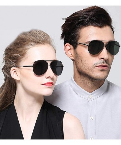 Polarized Aviator Sunglasses for Men and Women-UV400 Protection Mirrored Lens - Metal Frame with Spring Hinges - CC18TKG9I32 ...