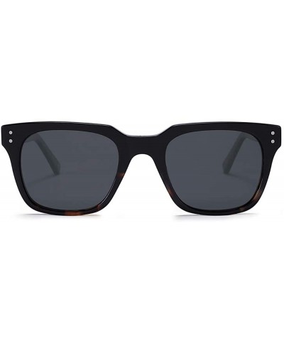 Fashion Vintage Acetate Polarized Sunglasses Square With Rivet Luxury Street Style For Unisex UV Protection - C2192HXKRTT $14...