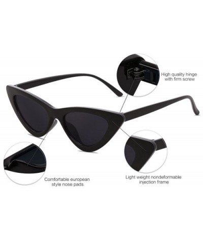 Vintage Cat Eye Sunglasses for Women and Girl Kids - Mother & daughter Matching - Black for Adult - CY18YX834YE $6.04 Goggle
