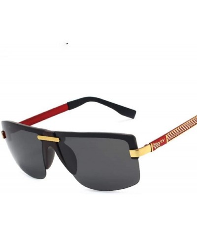 Fashion Men's Frameless Polarized Sunglasses Classic Pilot Goggles Y4909 C1BOX - Y4909 C3box - C818XDWWDL8 $14.30 Oversized