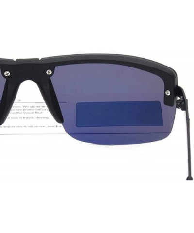 Fashion Men's Frameless Polarized Sunglasses Classic Pilot Goggles Y4909 C1BOX - Y4909 C3box - C818XDWWDL8 $14.30 Oversized