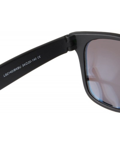 Sunglasses Classic Vintage Retro Style Design 2140 - Black Frame Mirrored Blue Lenses - CU12JC7K8WX $12.23 Wayfarer