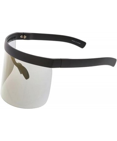 Urban Modern Oversized XXXL"Masked-Up" Simple Frame Full Sun Blocker Sunglasses - Black - CQ18GXYHZS8 $8.07 Shield