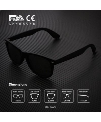 Polarized Sunglasses for Men and Women Matte Finish Sun glasses Color Mirror Lens 100% UV Blocking - CW18NC3ELKT $15.49 Goggle