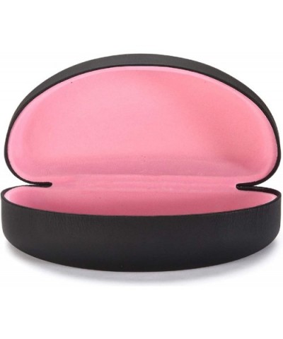 Sunglasses Case - Large Size - Fits Most Big Glasses and Sunglasses - Black / Pink - C112N7AKXYH $5.52 Sport