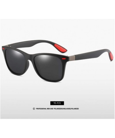 Polarized Sunglasses Men Women Driving Square Frame Sun Glasses Male Goggle - C1 - CK194OCXA5H $17.29 Rimless