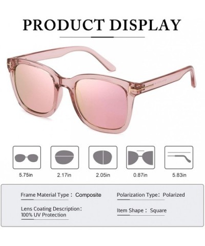 Fashion Sunglasses for Women Polarized Driving Anti Glare 100% UV Protection Stylish Design - CK18WDSZQZ8 $18.31 Oversized