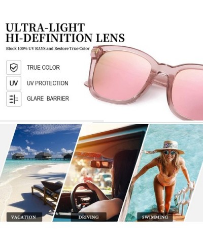 Fashion Sunglasses for Women Polarized Driving Anti Glare 100% UV Protection Stylish Design - CK18WDSZQZ8 $18.31 Oversized