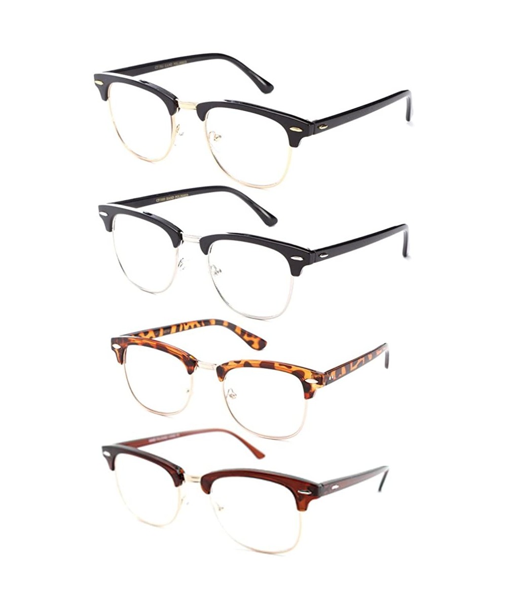 Babo" Slim Oval Style Celebrity Fashionista Pattern Temple Reading Glasses Vintage - 4 Pack Oval Assorted - CR11Z4ZJNZL $10.8...