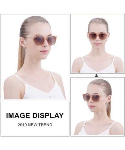 Square Polarized Sunglasses for Women Classic Retro Designer Style 100% UV400 Protection - CH18UXS0HIS $9.70 Square
