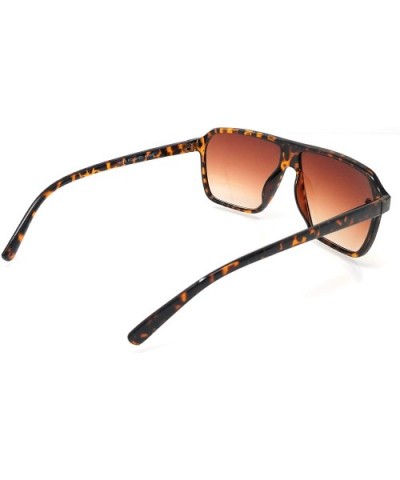 Large Oversized Retro Square Flat Top Black Tortoise Sunglasses UV 400 for women unisex men - SM1123 - CW18L9GGYDX $9.95 Cat Eye