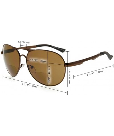 Pilot Style Polycarbonate Lens Polarized Metal Frame Spring Hinges Sunglasses - Brown/Brown Lens - CU186L89Z2D $23.91 Rectang...