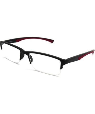 6904 SECOND GENERATION Semi-Rimless Flexie Reading Glasses NEW - A8 Red - CD18WYCOT37 $18.44 Rectangular