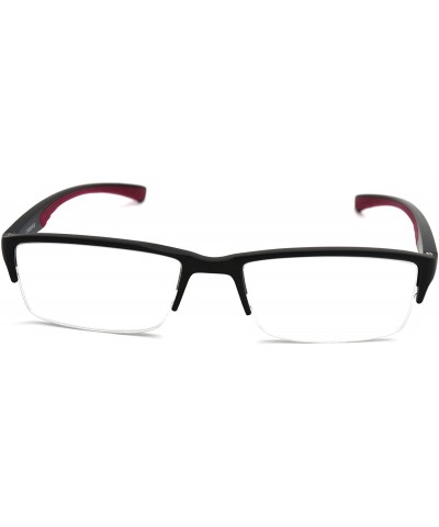 6904 SECOND GENERATION Semi-Rimless Flexie Reading Glasses NEW - A8 Red - CD18WYCOT37 $18.44 Rectangular