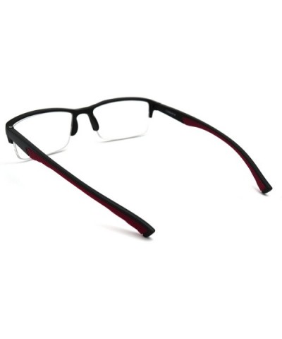 6904 SECOND GENERATION Semi-Rimless Flexie Reading Glasses NEW - A8 Red - CD18WYCOT37 $18.44 Rectangular