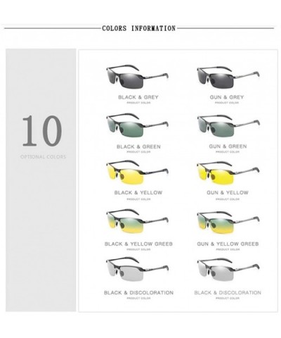 Men Polarized Photochromic Sunglasses Change Color Sun Glasses Day Night Vision Driving Goggles Male Rimless - CW199L8ZTWD $1...