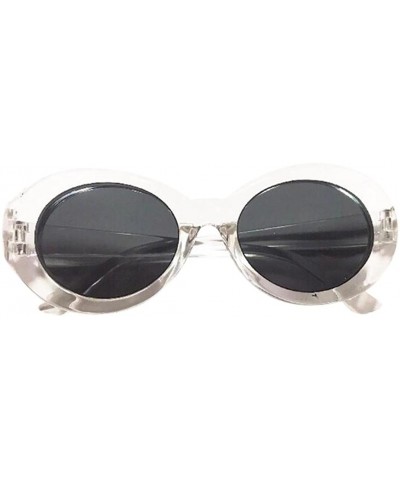Clout Goggles Unisex Sunglasses Oval Plastic Frame Mirrored Lens - C - CS18DTTN0O4 $4.09 Square
