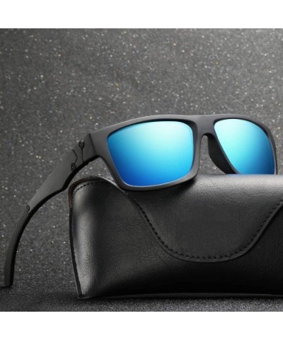 Unisex Polarized Sunglasses Vintage Sun Glasses For Men/Women UV400 - Blue - CK18OAKOHMH $7.25 Oval