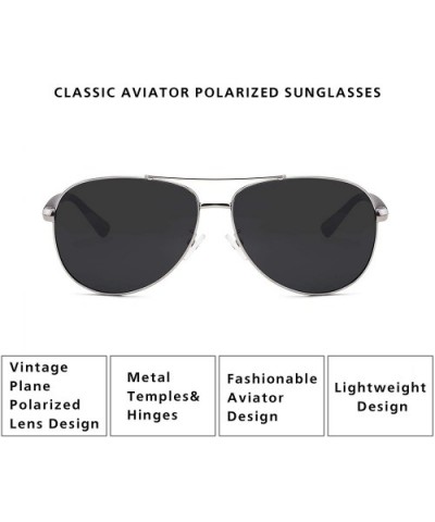 Vintage Polarized Aviator Sunglasses for Mens Womens Mirrored Pilot Driving Sun Glassses Shades - C61945Z5XSE $12.75 Sport