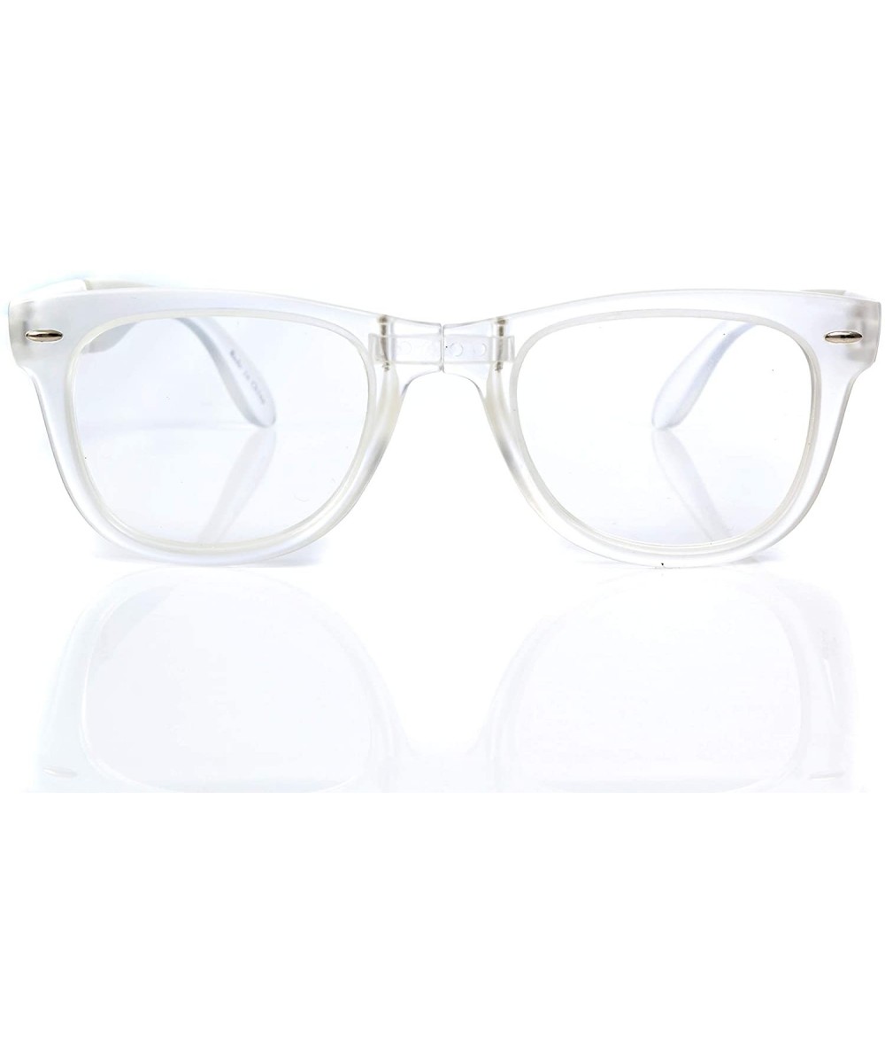 Premium Folding Diffraction Glasses - Transparent Matte - C21932Q57AI $7.88 Aviator