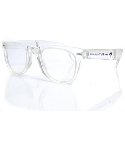 Premium Folding Diffraction Glasses - Transparent Matte - C21932Q57AI $7.88 Aviator