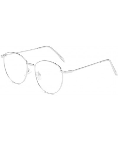 Unisex Classic Oval Shape Vintage Metal Full Frame Sunglasses Retro Glasses - H - CW196QZYD8A $8.42 Oval