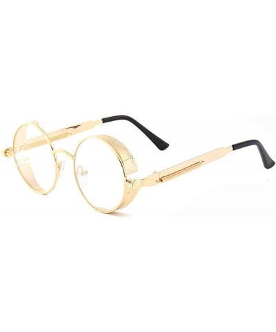 Retro Gothic Polarized Sunglasses Vintage Steampunk Round Lens Goggle Sunglasses for Men Women UV Protection - CB199QER7WX $8...