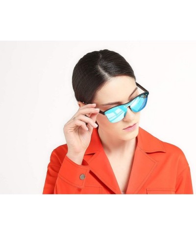 Blenders Sunglasses Blenders Eyewear Sunglasses Women Polarized SunglassesJH9004 - Black Frame Blue Mirror - CG18L8H5GDD $8.1...