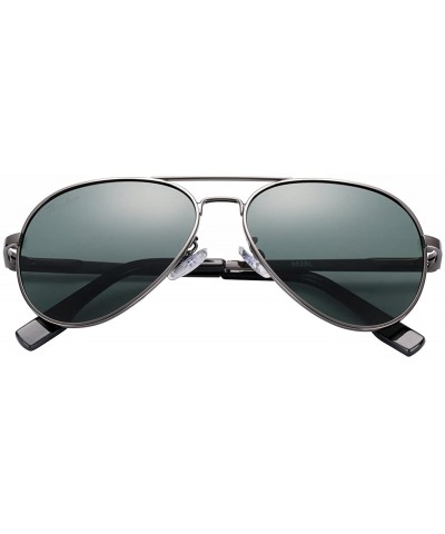 Small Polarized Aviator Sunglasses for Adult Small Face and Junior-52mm - Gunmetal Frame/G15 Lens - CV182TMX34Q $15.37 Rectan...