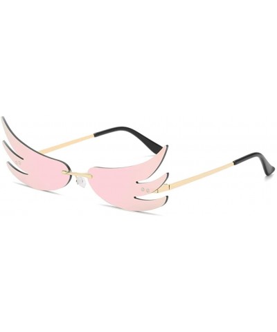 Women Sunglasses Fire Mirror Lens Ladies Cat Eye Sun Glasses for Men Beach Party Gift - Pink Mirror Lens - CI199LNK3EW $11.07...