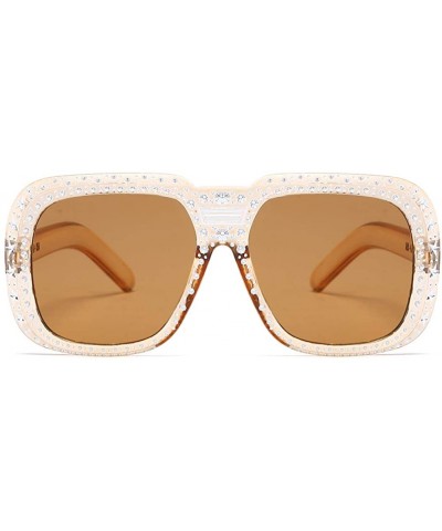 Women Sunglasses Retro Black Drive Holiday Oval Non-Polarized UV400 - Brown - C918R5TCUH4 $5.51 Oval