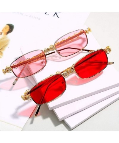 Luxury Diamond Rectangle Sunglasses Women New Designer Fashion Square Male Glasses Female Eyeglasses Clear Lens - CA198G5QRNG...